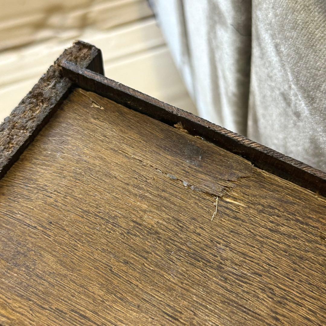 ✦オランダ家具✦オーク材サイドテーブル マガジンラック付　コーヒーテーブル