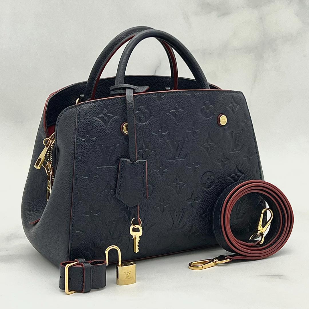 【未使用級】 ルイヴィトン アンプラント モンテーニュ BB マリーヌルージュ