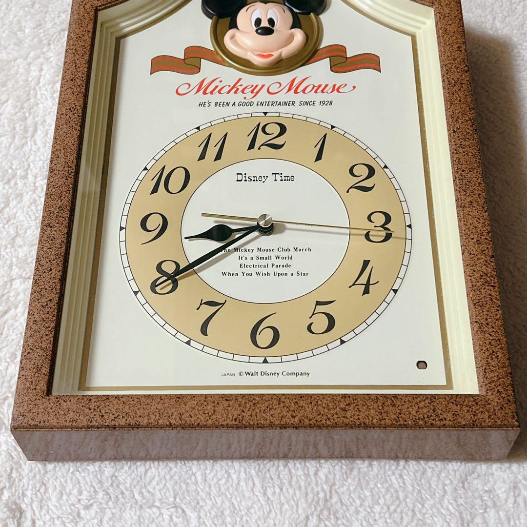 最終価格・希少✨ミッキー　レトロ　壁掛け時計　ディズニータイム　アンティーク
