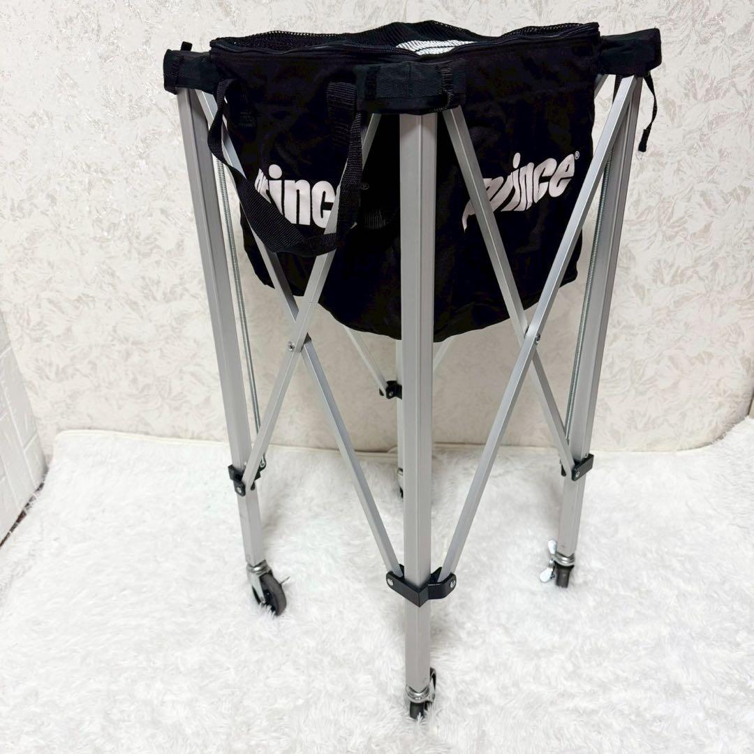 テニスボールバスケット　プリンス　キャスター付き　ケース付き