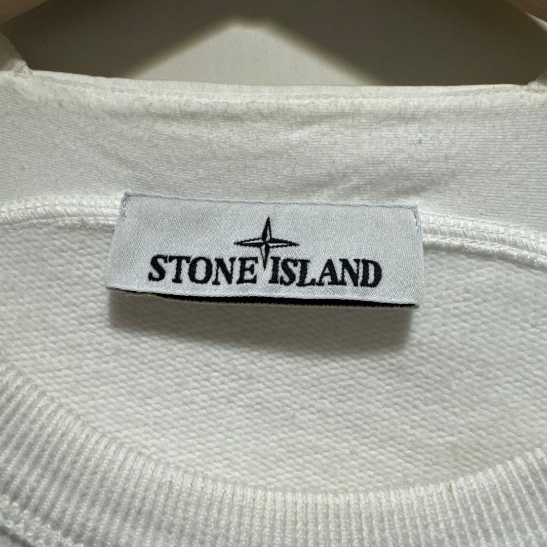 STONE  ホワイト クルーネック トレーナー