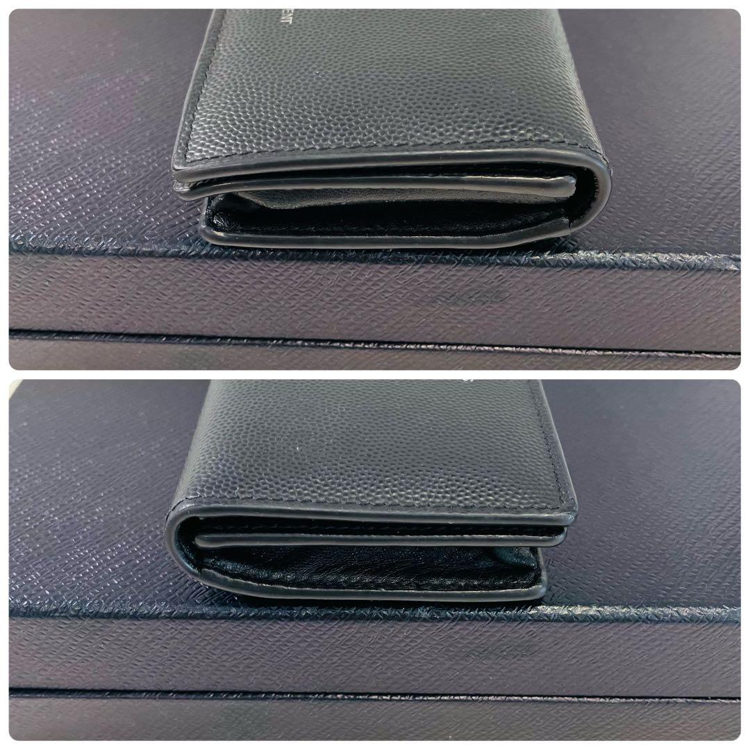 美品　サンローラン　名刺入れ　カードケース　ビジネス　カードホルダー　ロゴ　黒