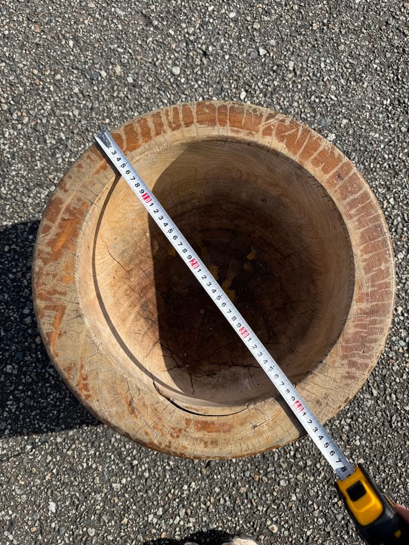 木製 餅つき 臼 昭和58年製 民芸品 レトロ