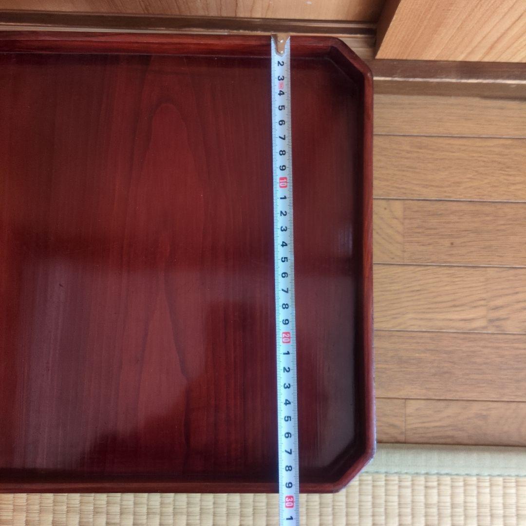 赤褐色の木製　御膳　10膳