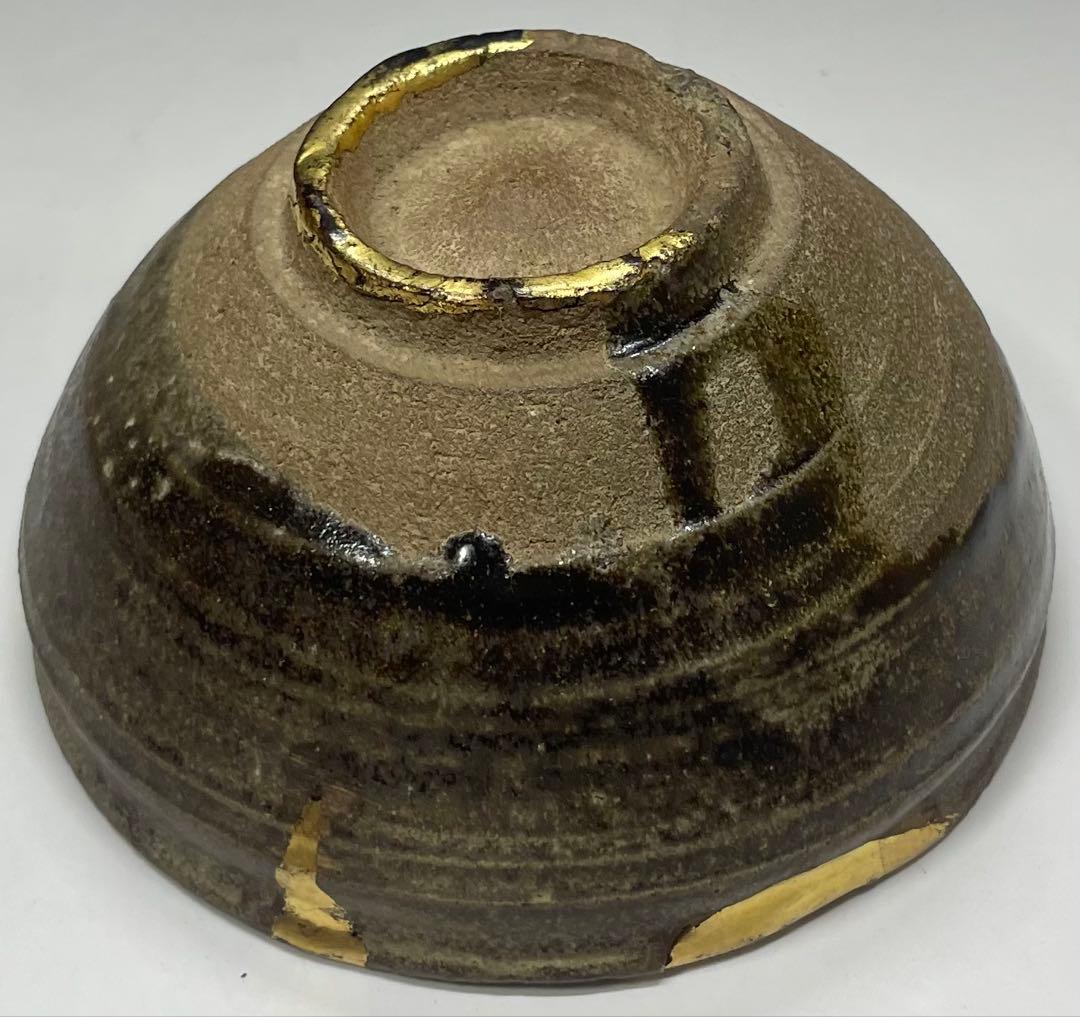 天目茶碗　宋　吉州窯　本金直し　時代箱　Y687