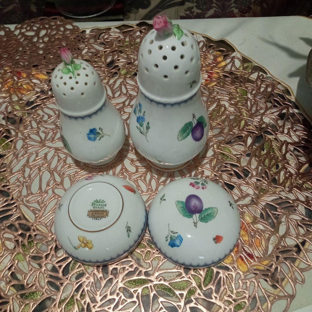 リチャードジノリフルーツデミタス３点ペッパーソルト・小物