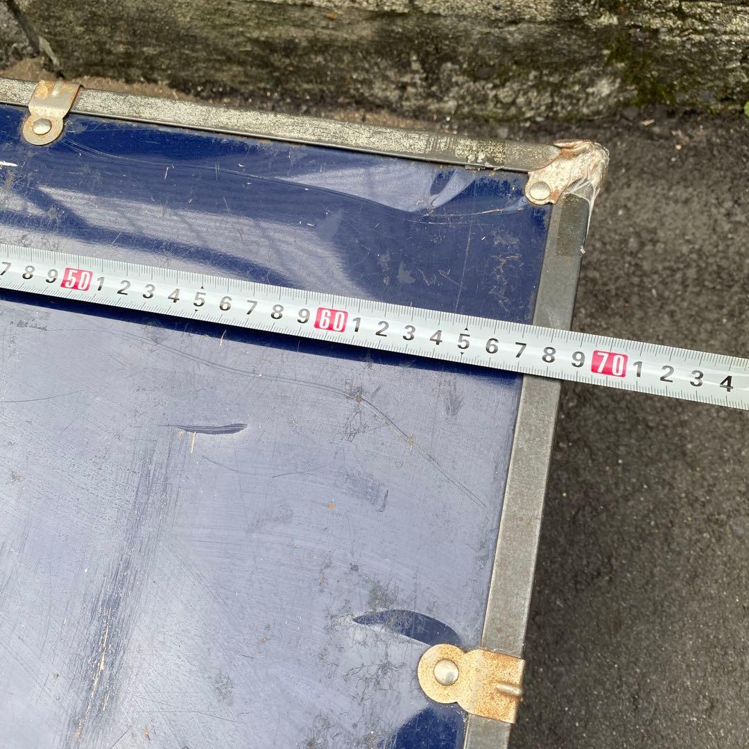 ビンテージ　トランクケース　ブルー　アンティーク