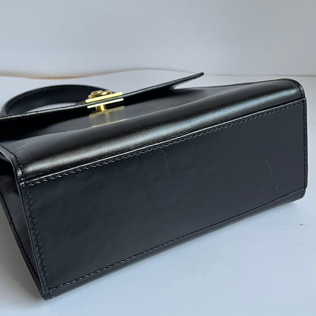 ✨極美品✨　CELINE ガンチーニ　ハンドバッグ　ブラック　黒　ミニ　バッグ