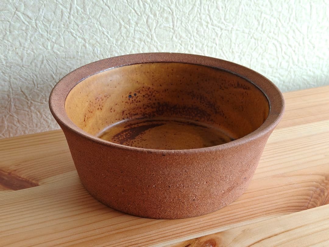 山本教行　深皿　グラタン皿　陶器　民芸　民藝　バーナード・リーチ ②　岩井窯