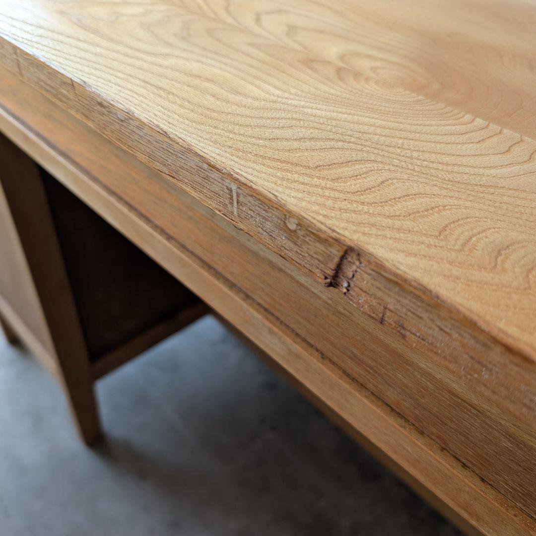 【古家具】昭和中頃〜後期ぐらいに作られた大きめな机　作業台　ワークデスク