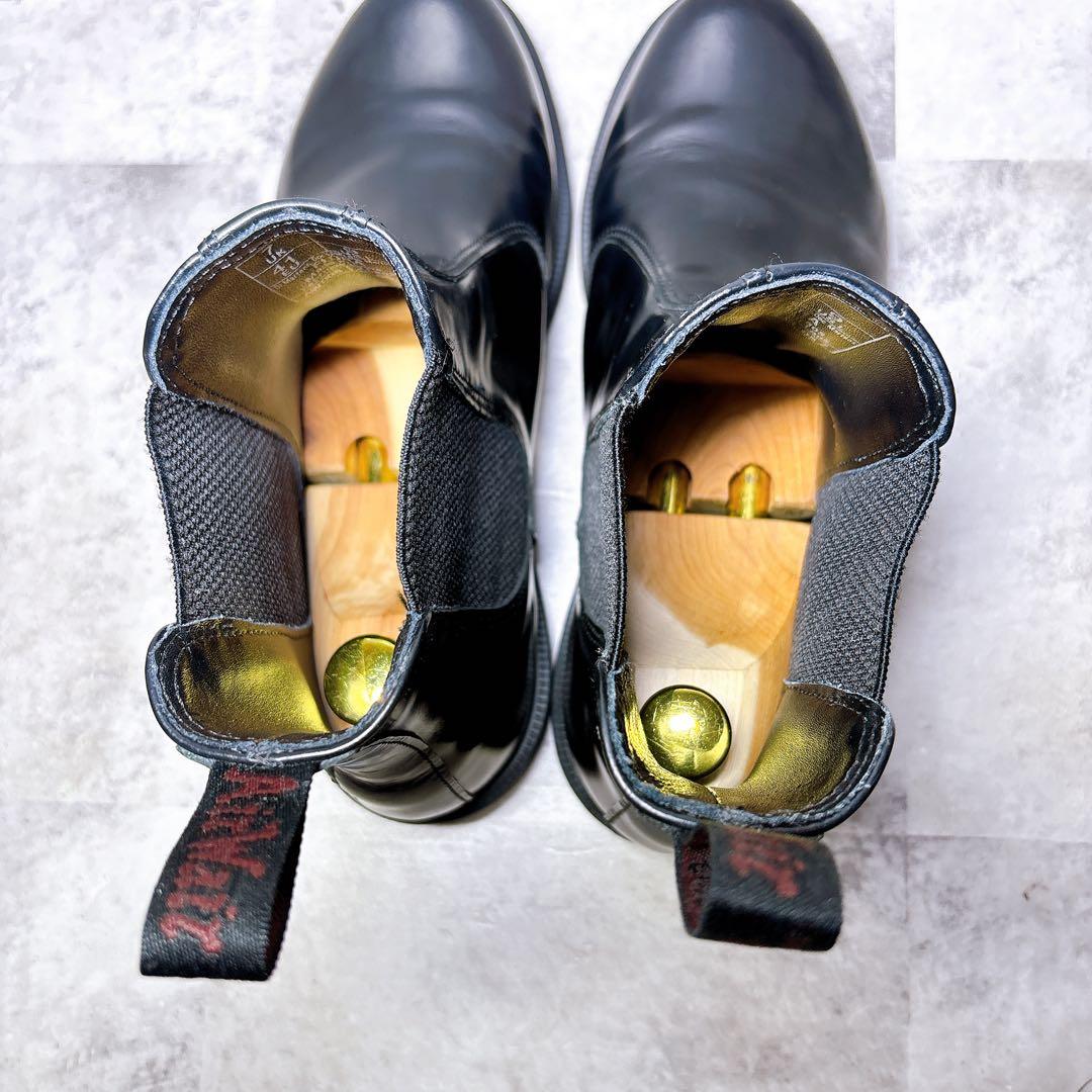 美品 Dr. Martens FLORA サイドゴアブーツ 26 レザー 黒