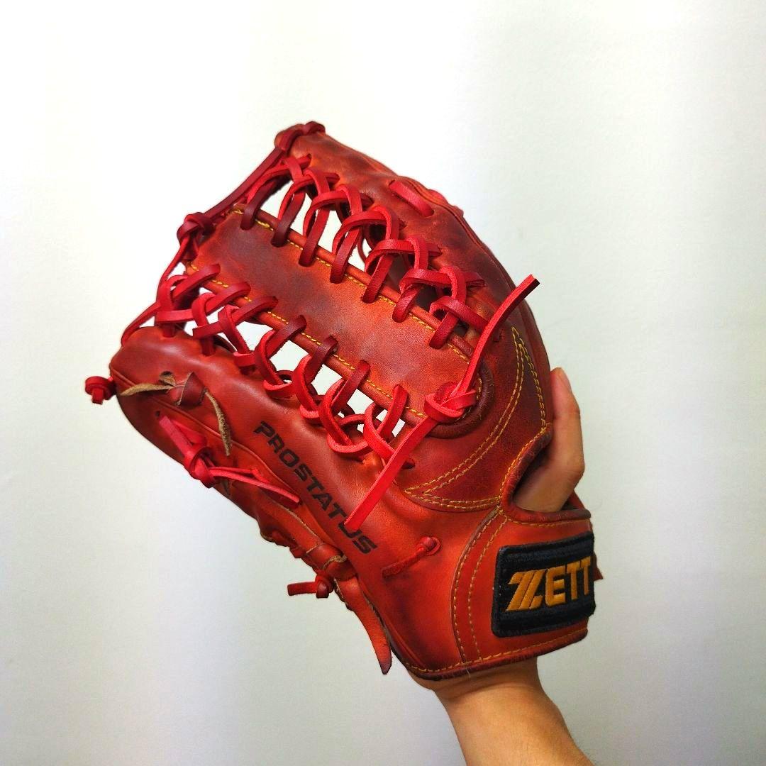 536 ZETT プロステイタス 型抜群 即戦力 硬式 外野手用グローブ 左投げ