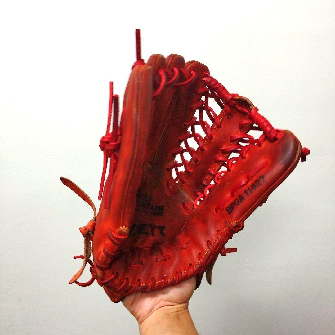 536 ZETT プロステイタス 型抜群 即戦力 硬式 外野手用グローブ 左投げ