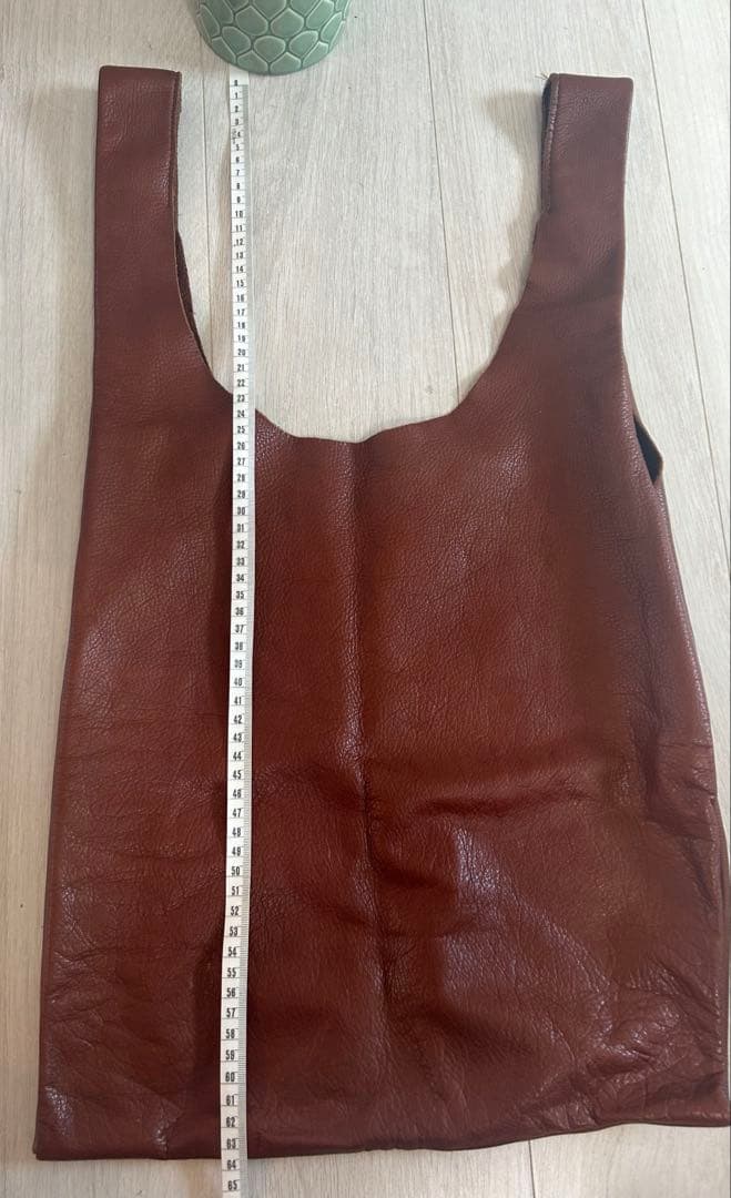 値下！BAGGU オールレザー　ブラウン　エコバッグ