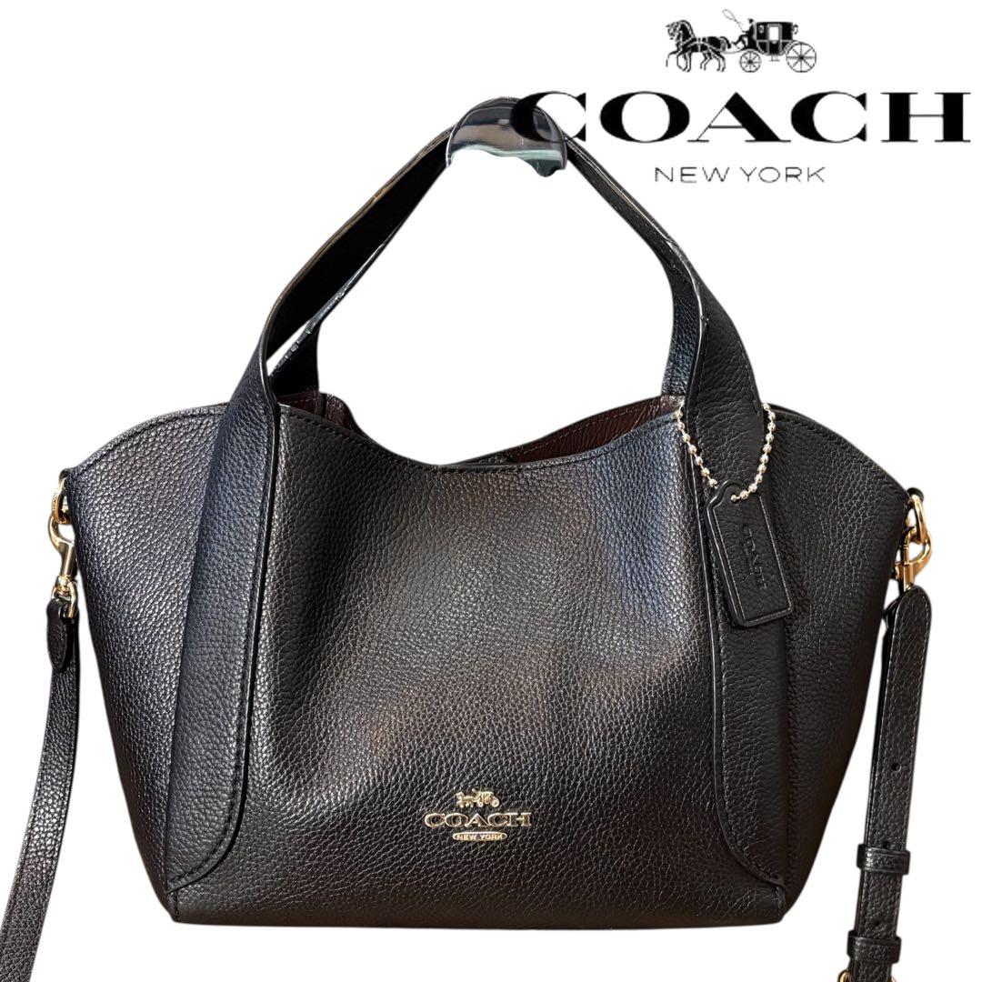 ✳︎美品✳︎コーチ ショルダーバッグ 2way ハドリー ホーボー シボ革 ブラック