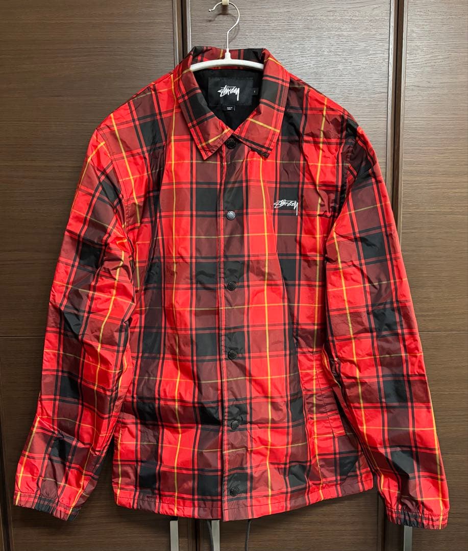 Lサイズ タータンチェック コーチジャケット STUSSY ステューシー 美品