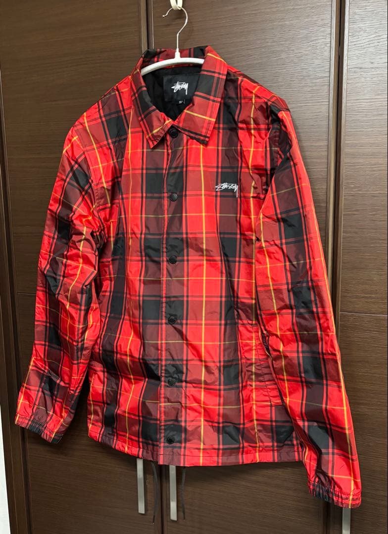 Lサイズ タータンチェック コーチジャケット STUSSY ステューシー 美品
