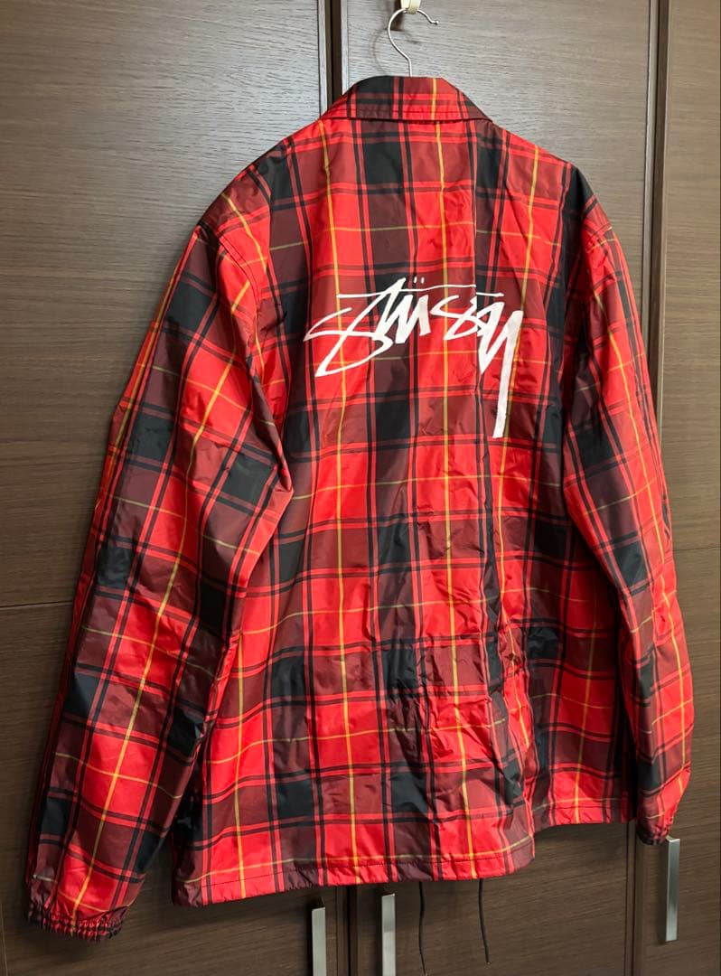 Lサイズ タータンチェック コーチジャケット STUSSY ステューシー 美品
