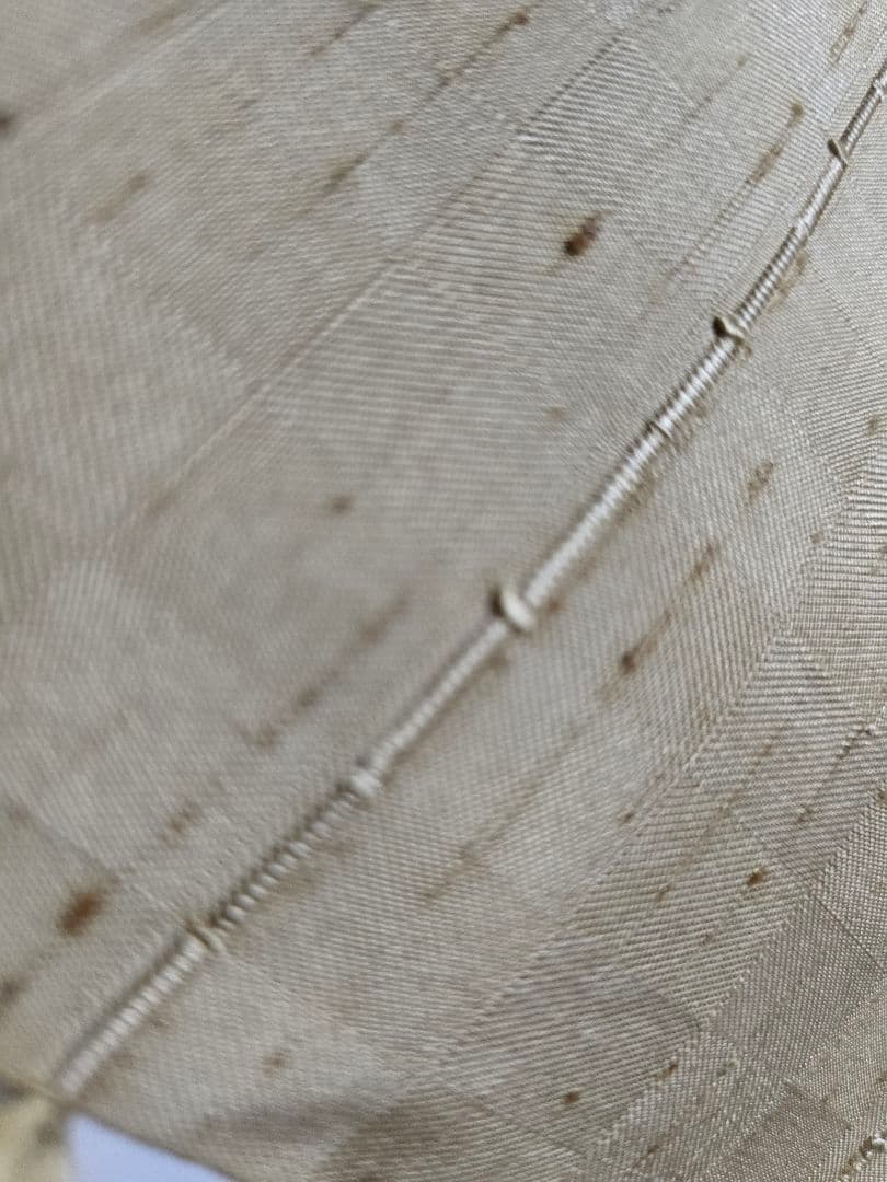 節紬 色無地 市松地模様 着尺