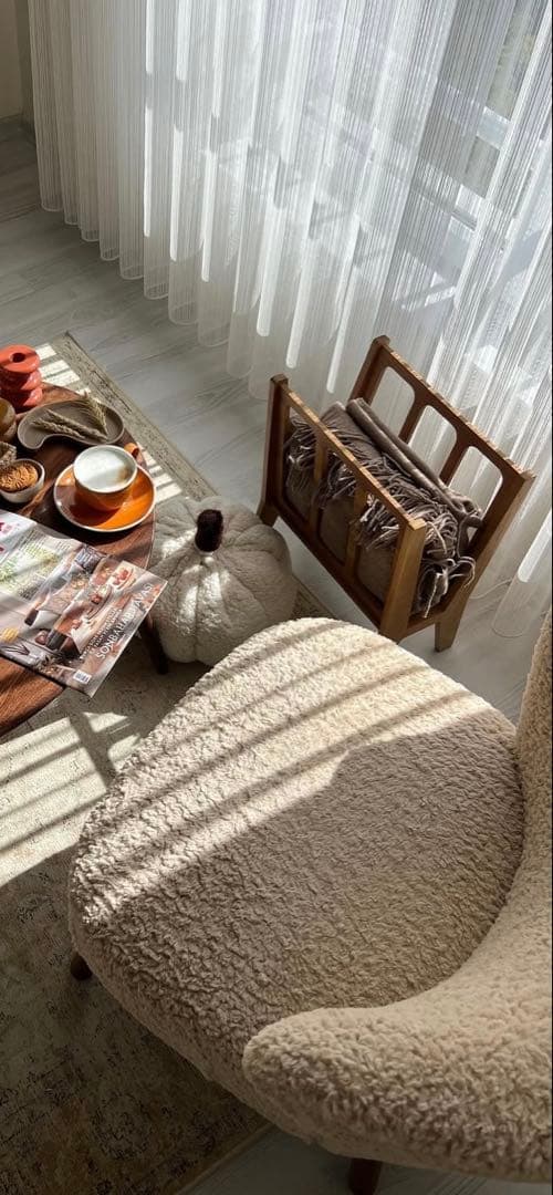 【セット】アームチェアナチュラルカラー　テリー　スツールセット