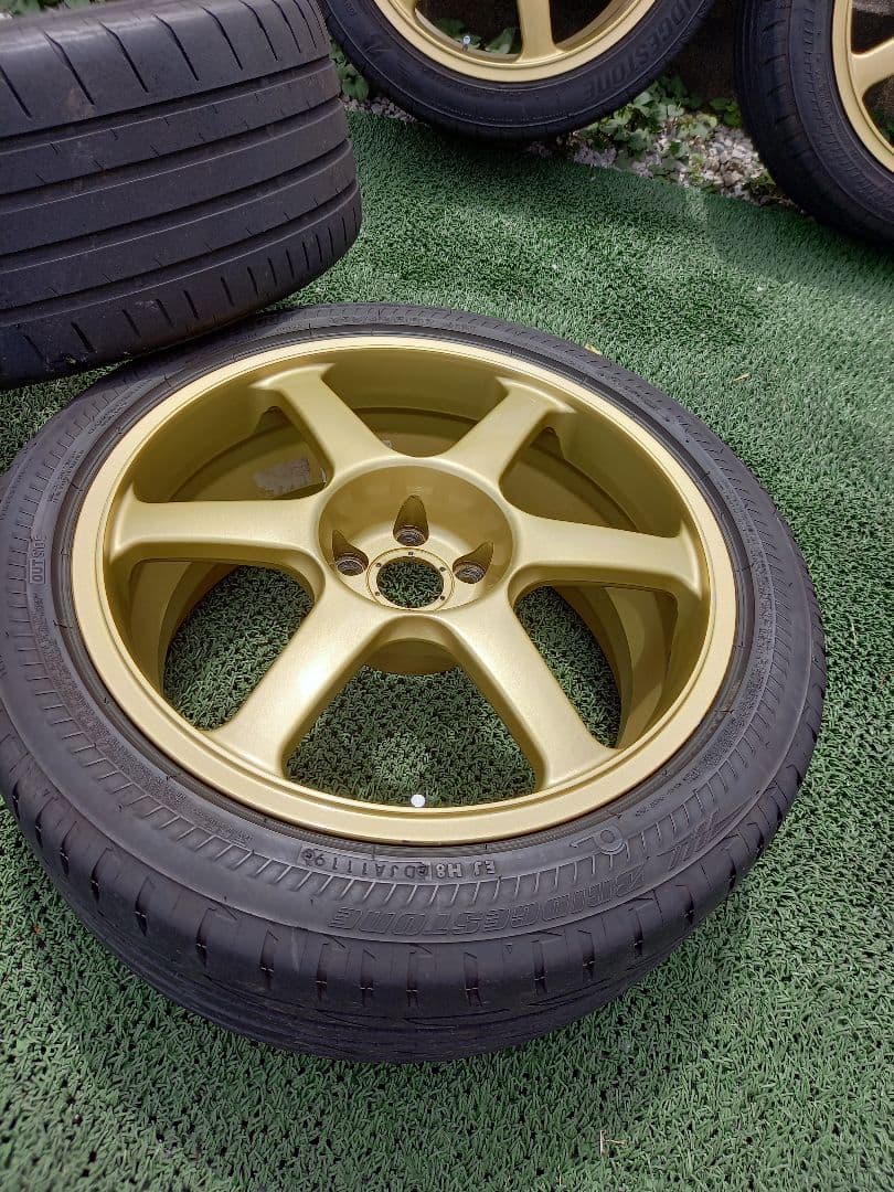 ヨコハマADVANレーシング17インチ ゴールドホイール 4本セット