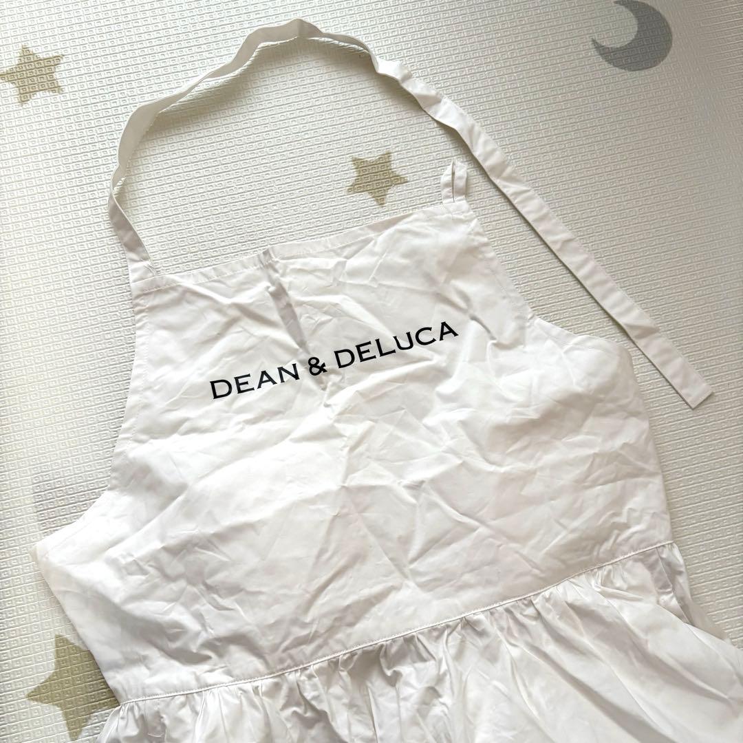 DEAN＆DELUCA×BEAMS COUTUREギャザーエプロンドレス白