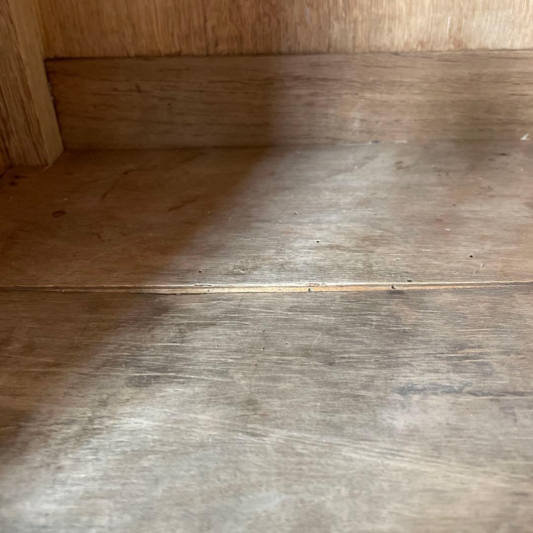 ビンテージ 大理石ドロワーサイドテーブル ベッドサイド　剥離