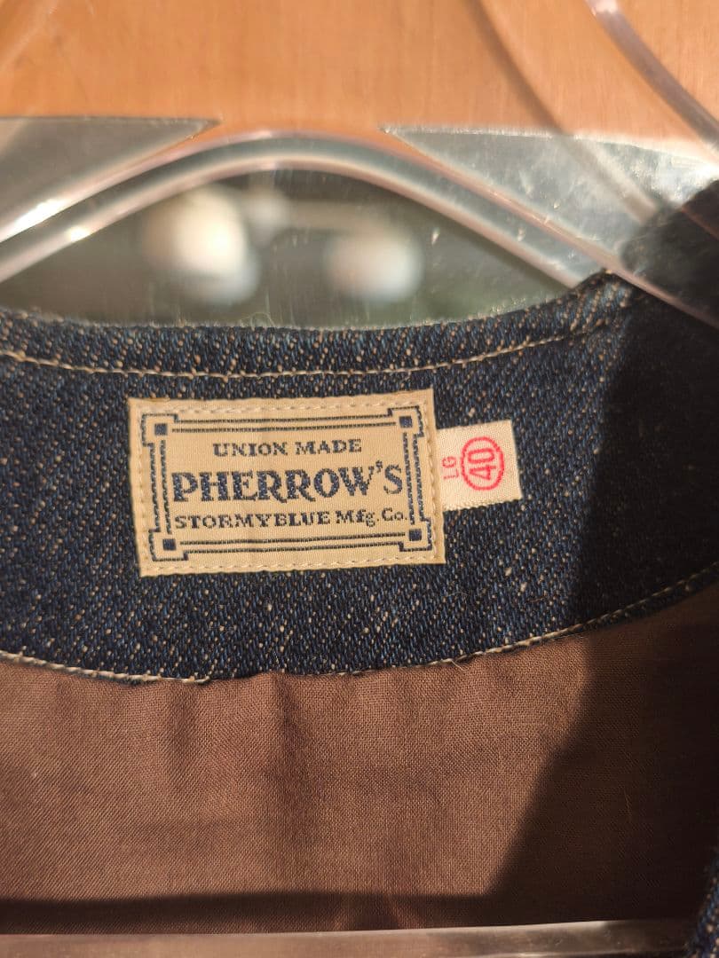 フェローズ デニムベスト　ネップデニム　40 Ｌ