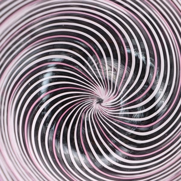 Y2679-2 大正ガラス 深鉢型マーブル渦文 氷コップ 和硝子　＃6