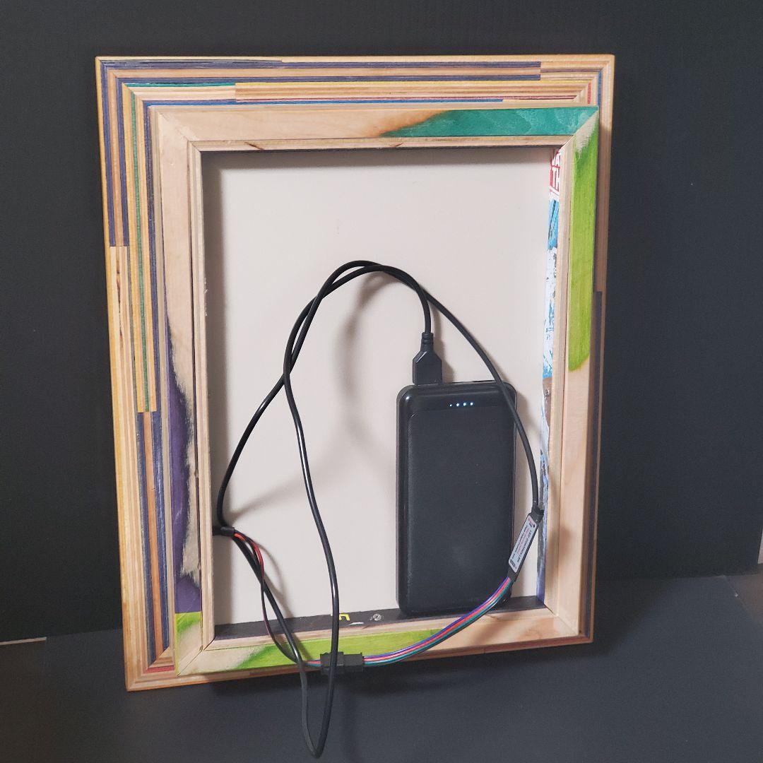 skateboard scrap LED アートフレーム