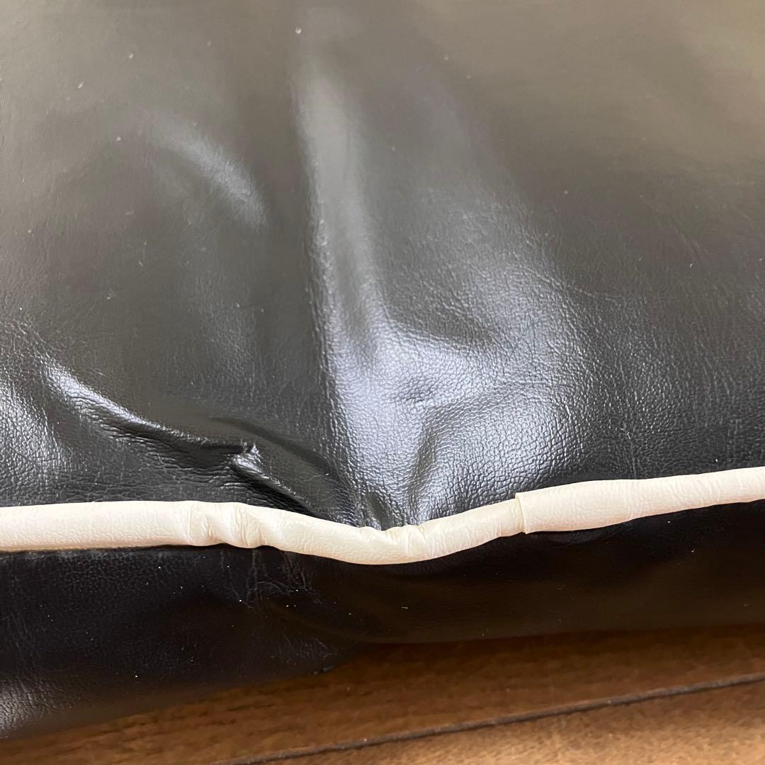 蒲装株式会社レザーマチ付き座椅子・ブラック・黒