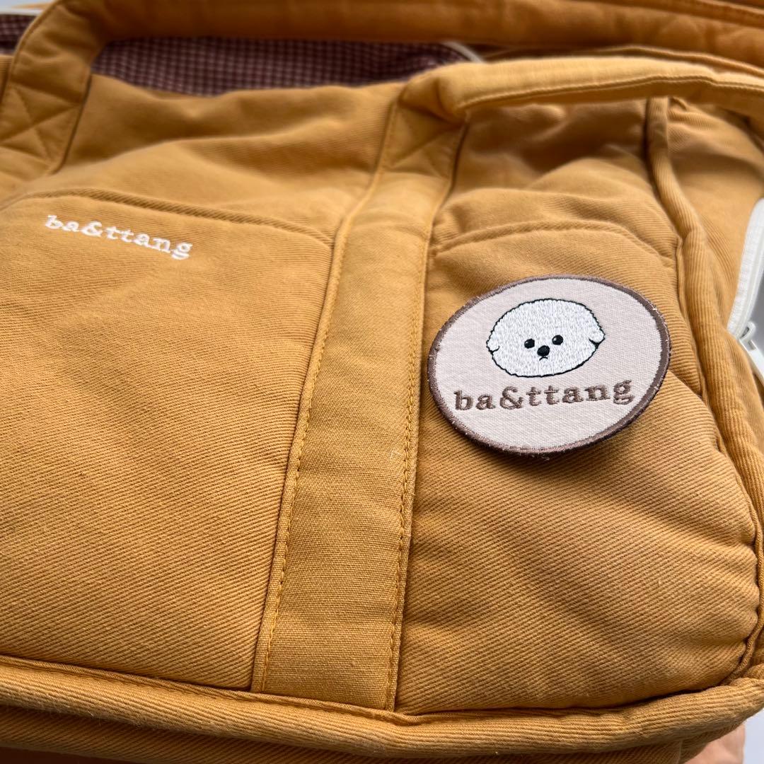 韓国ブランド　ba&ttang キャリーバッグ　クッション付き　小型犬 お出かけ