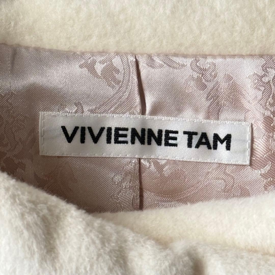 ヴィヴィアンタム ウール ロングコート アンゴラ混 0 ホワイト 美品 希少