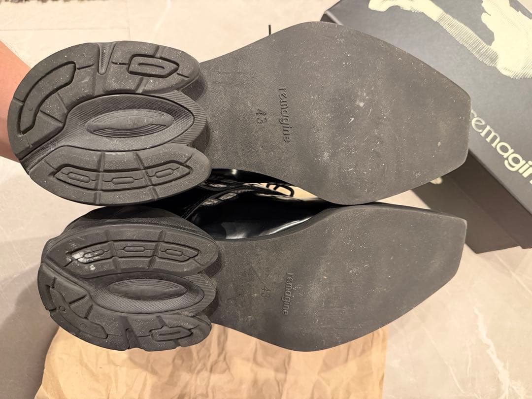 【remagine】スターティングブロックハイブリッドダービー　43 黒　革靴