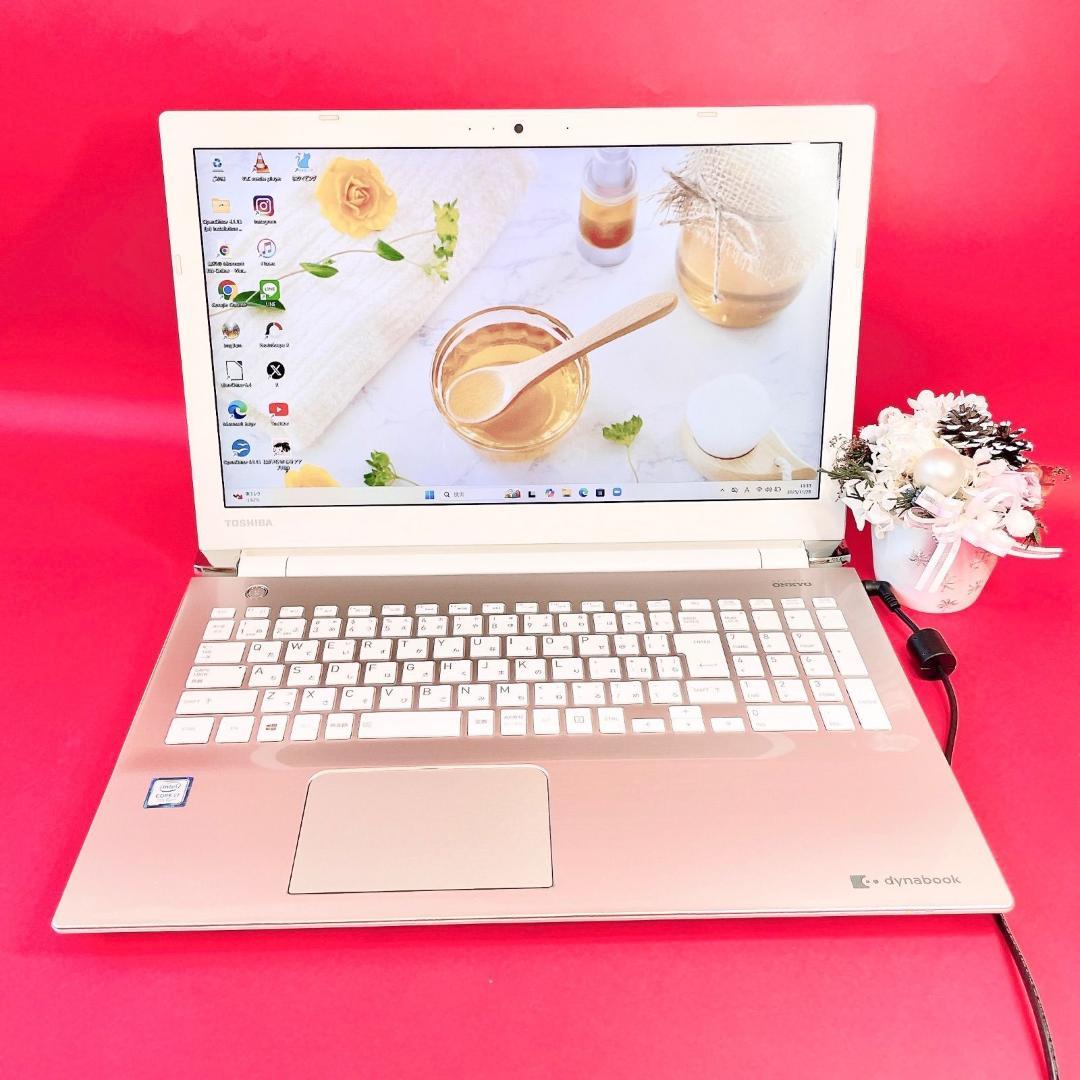 たっぷり大容量1TB‼️ Corei7✨️薄型ノートパソコン！人気ゴールドWin11