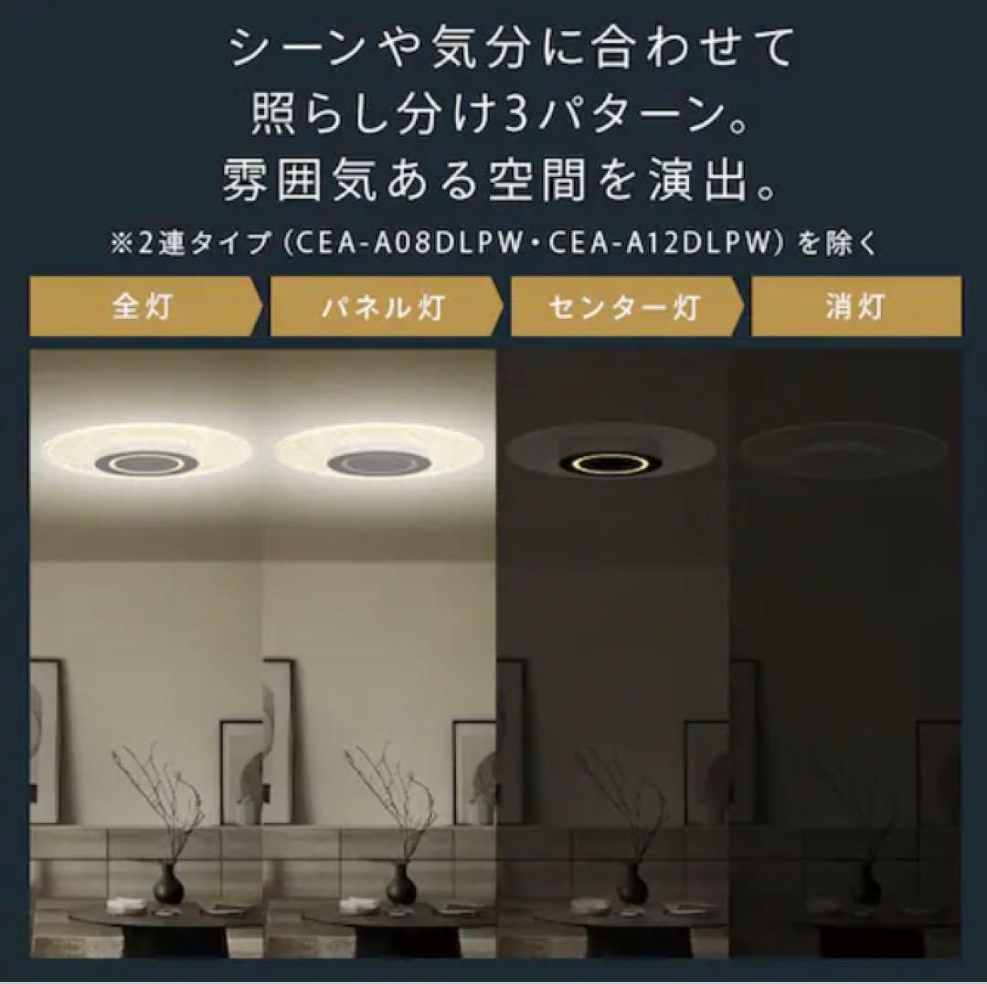 アイリスオーヤマ　シーリングパネルライト　CEA-A12DLP-N ウェーブ