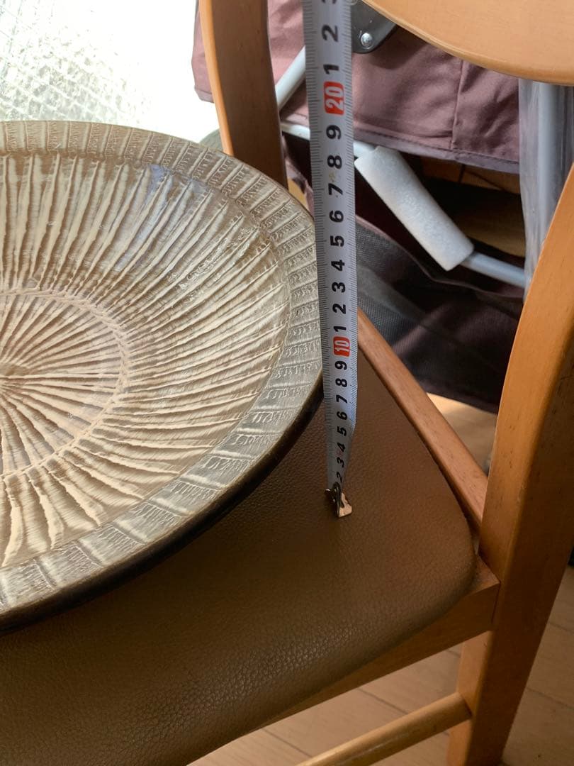 坂本明山　小鹿田焼　刷毛目大皿　径：40ｃｍ