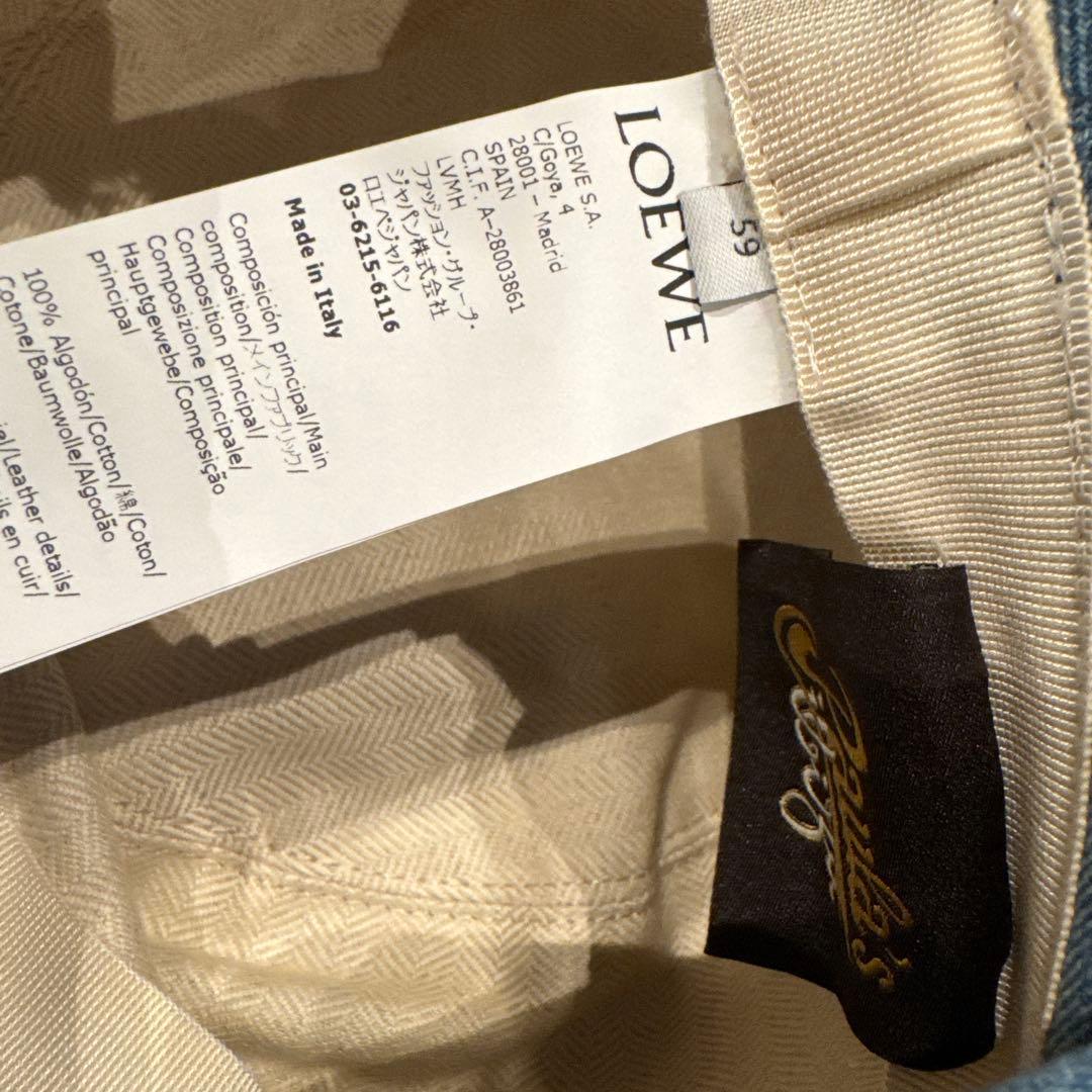 LOEWE フィッシャーマンハット　59 デニム　フリンジ
