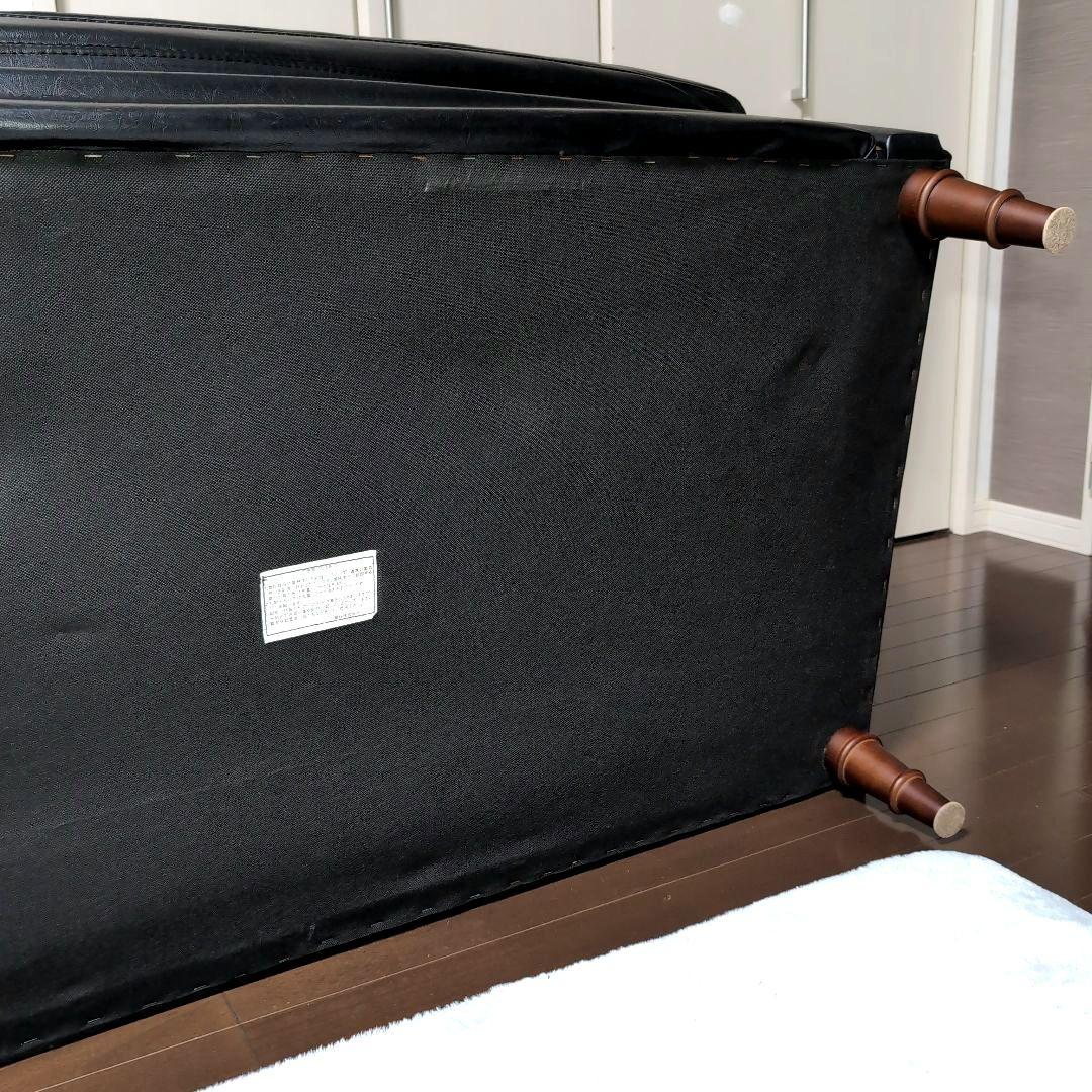 美品　AZUMAYA フェリーニ 2人掛けソファ 黒