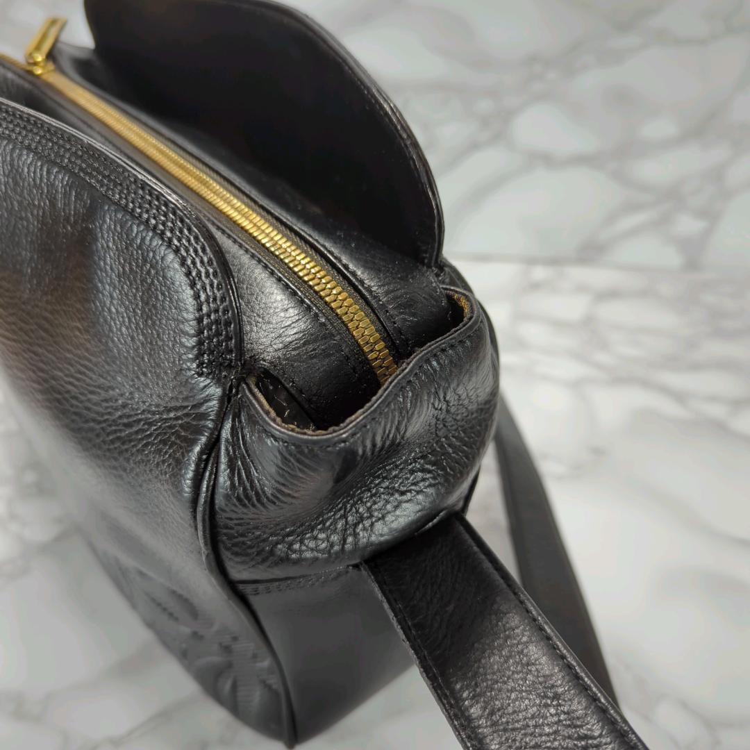 [美品]　LOEWE ロエベ アナグラム シ ョルダーバッグ ブラック