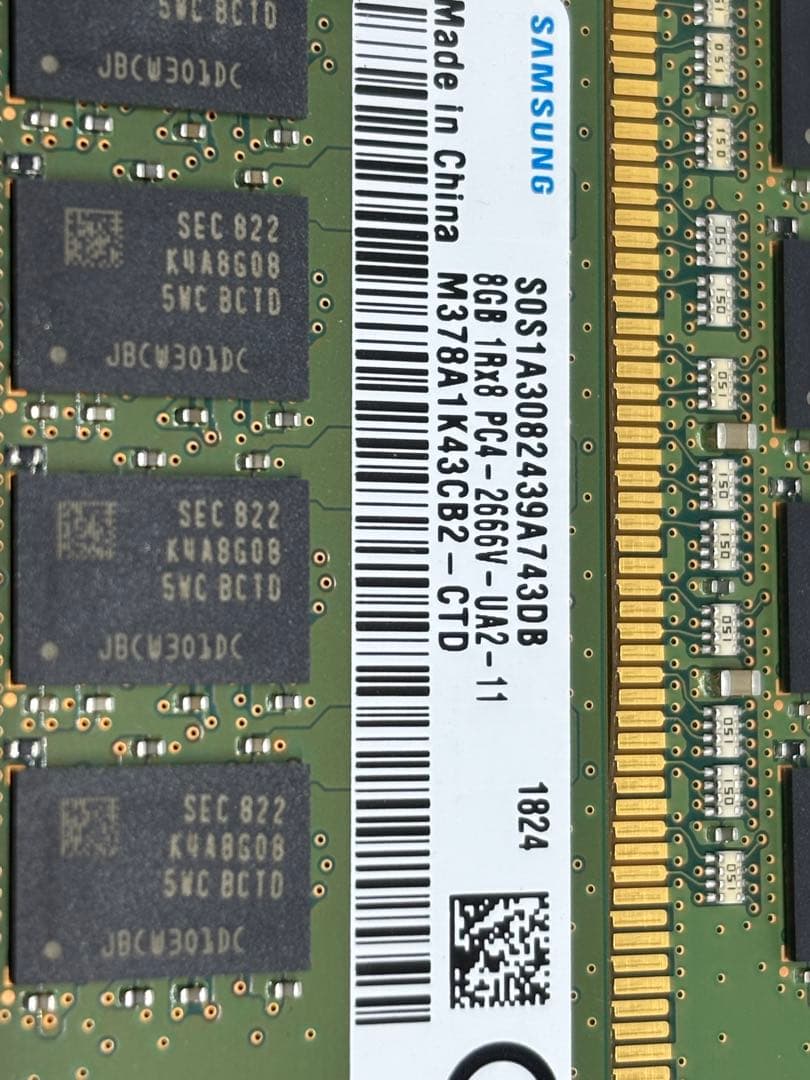 Samsung 8GB DDR4 メモリ 4枚セット④