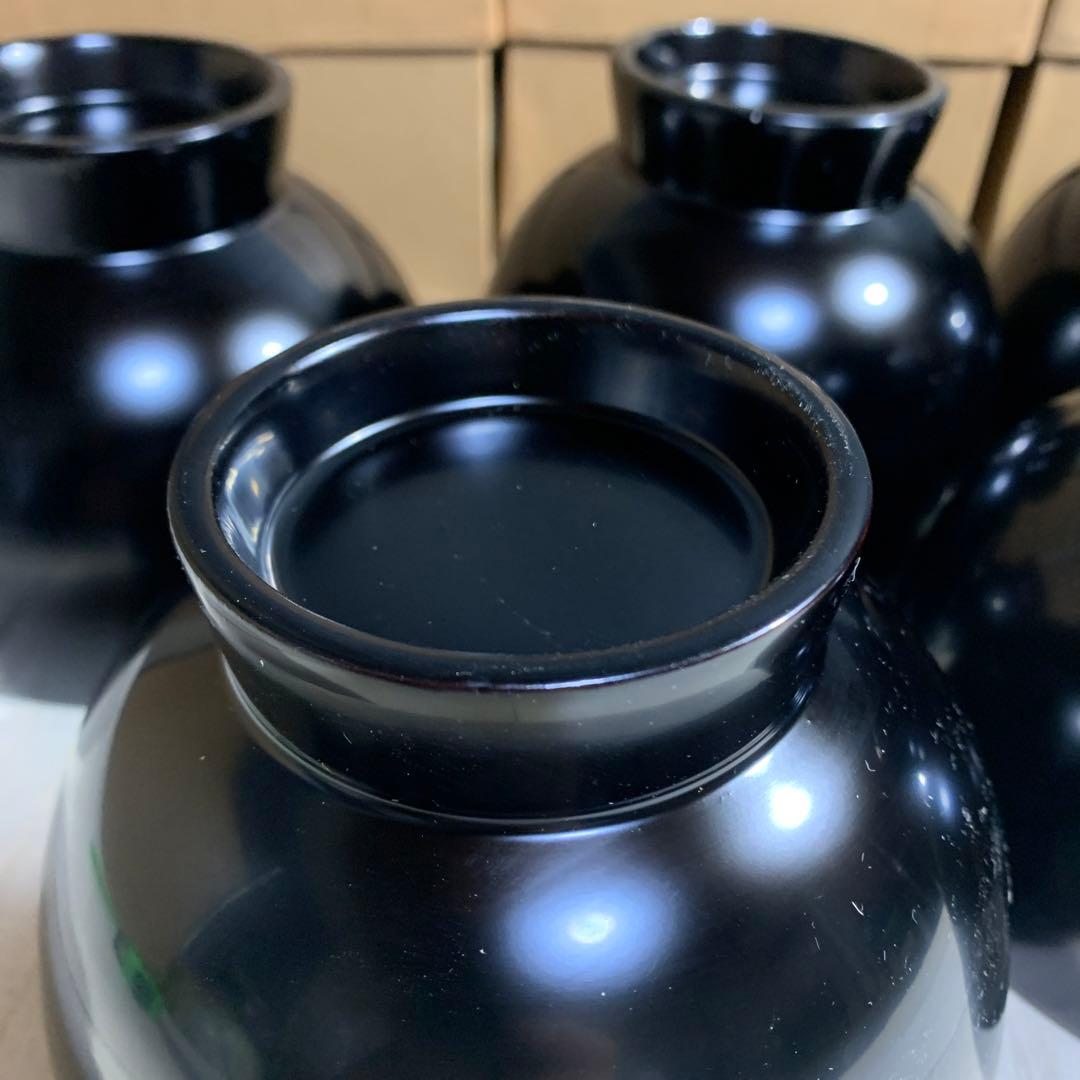 黒塗　椀　五客　まとめて　天然木