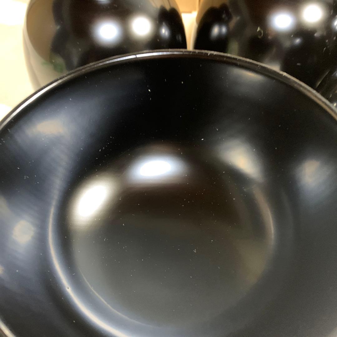 黒塗　椀　五客　まとめて　天然木