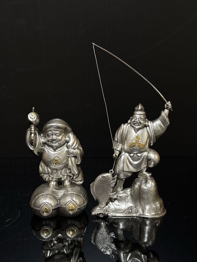 約153g 純銀 銀製 銀無垢 恵比寿大黒 置物