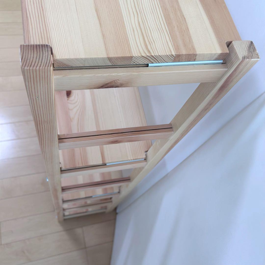 無印良品　パイン材　ユニットシェルフ　幅86 スリムシェルフ　棚　可動棚