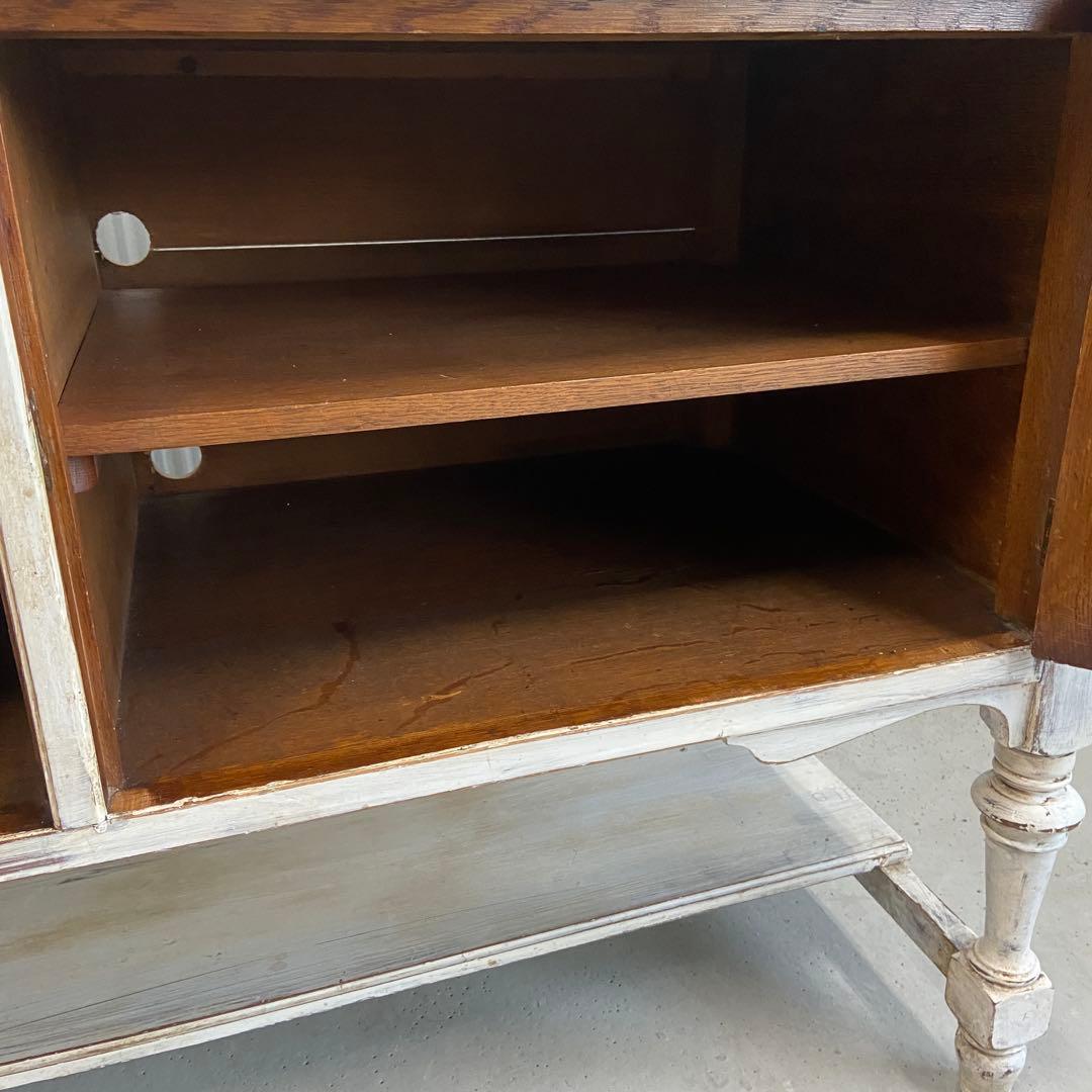 アンティーク　キャビネット　テレビボード　ホワイト