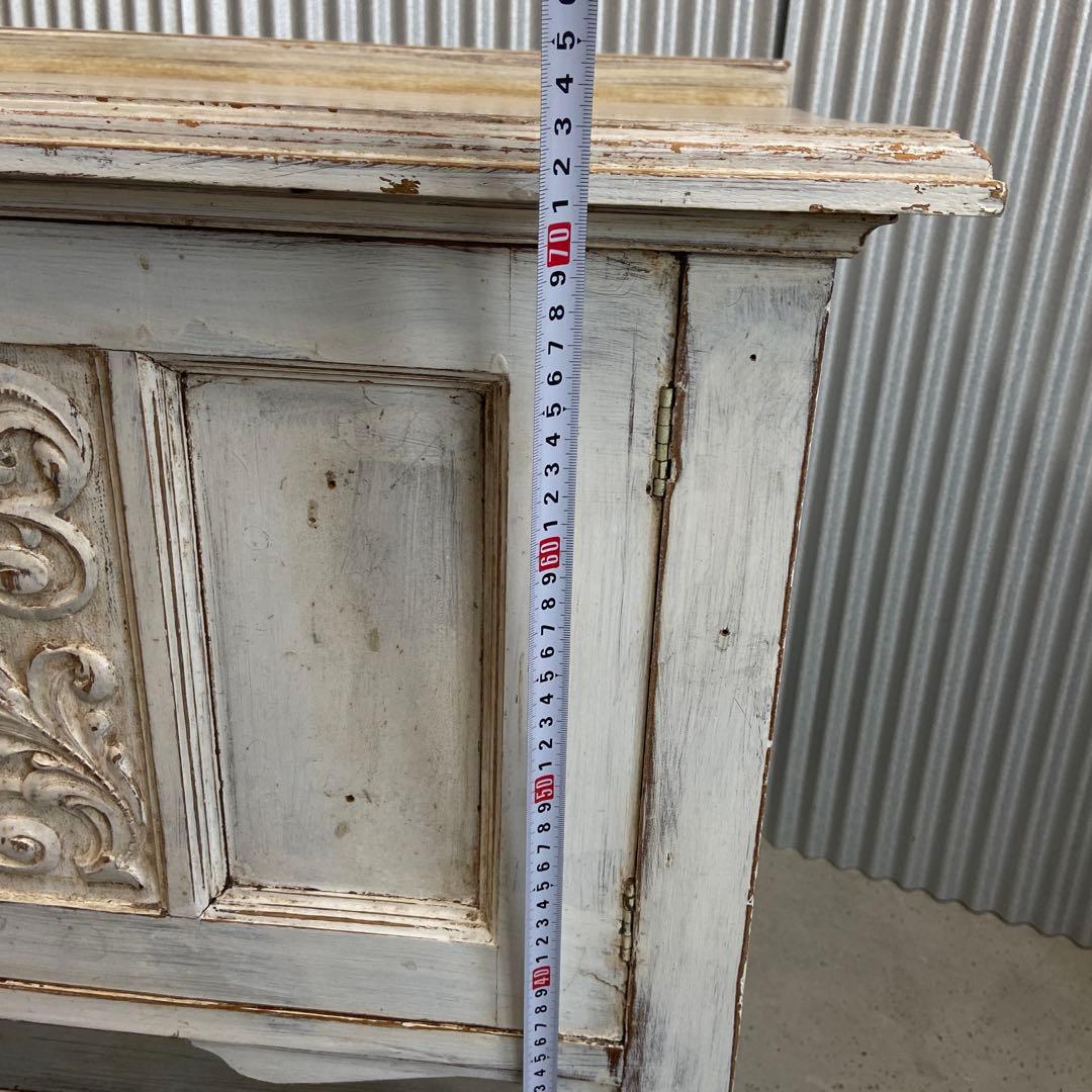 アンティーク　キャビネット　テレビボード　ホワイト