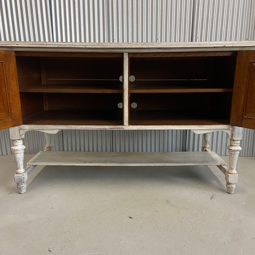 アンティーク　キャビネット　テレビボード　ホワイト