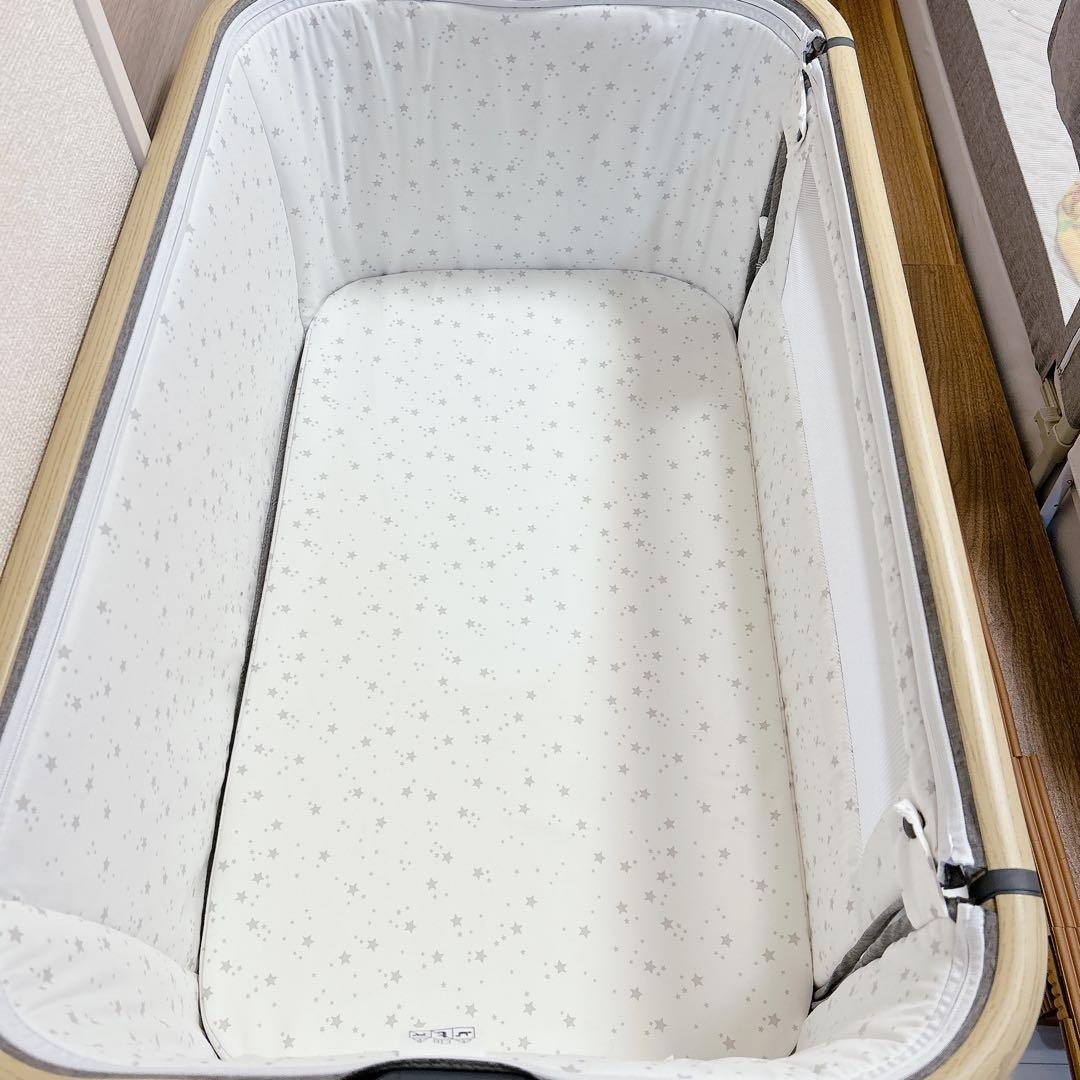 【美品】HZDMJ ベビーベッド グレー