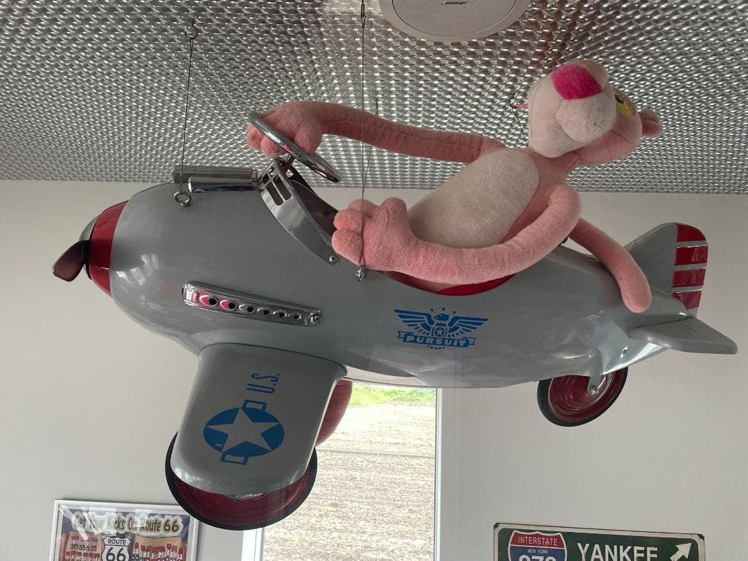 ★送料込！ ペダルカー USA戦闘機 アンティーク風 希少品 ビンテージ 金属製